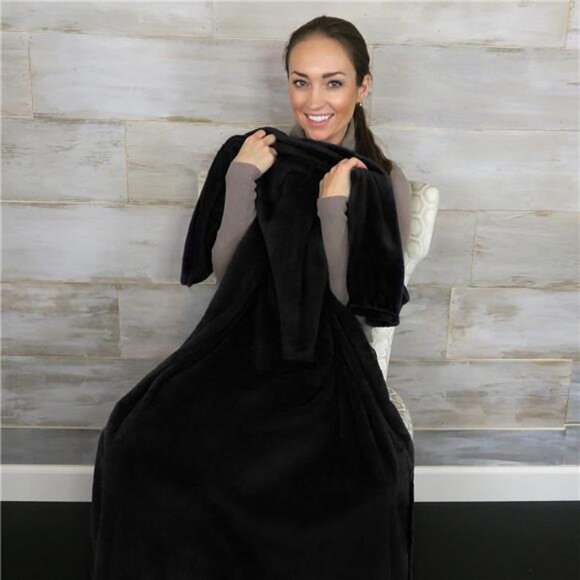 Travel Blanket and Pillow - Premium Soft 2 in 1 Airplane Blanket - Picture 2 of 6